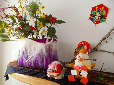 オリヤス物流センターのお花
