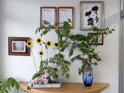 オリヤス物流センターのお花