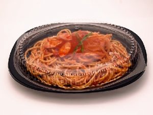 CT街デリランチへナポリタンへの盛り付け蓋付