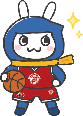 ブロンコスユニフォームを着たうさにん