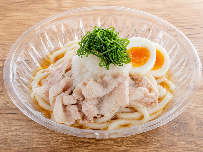 豚しゃぶおろしうどん 盛付イメージ画像。