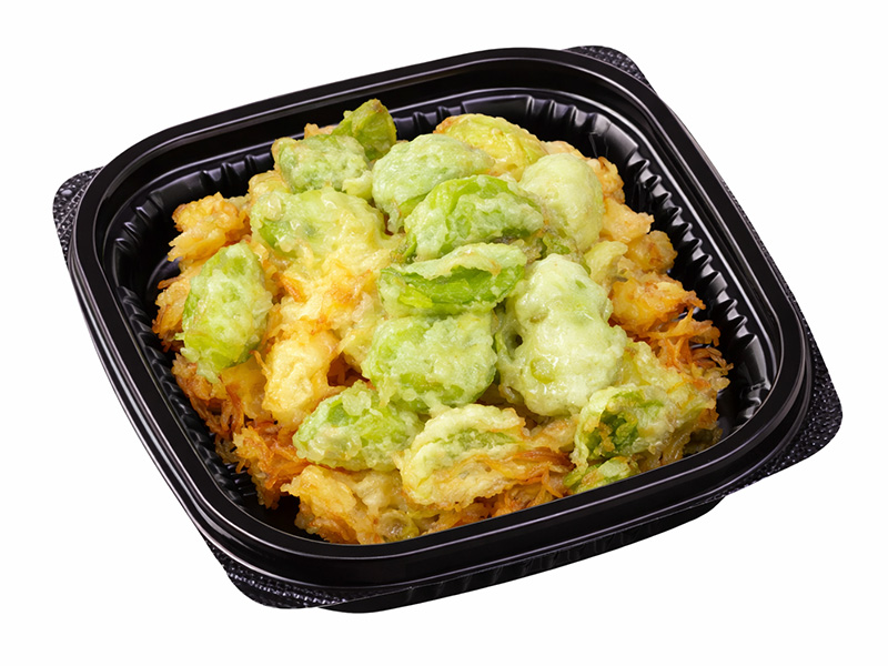 そら豆のかき揚げ 盛付イメージ画像。