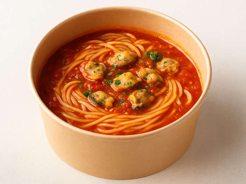 きのこと明太クリームの温そうめん イメージ画像
